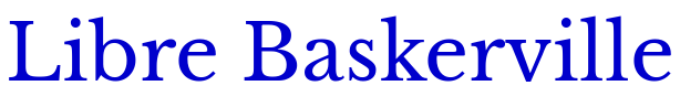Libre Baskerville font